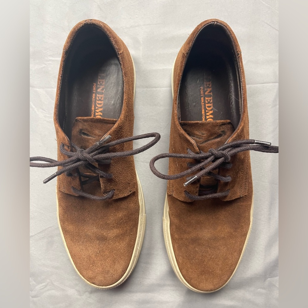 Allen Edmonds Howard Brown Suede Sneakers Men’s 7D Made in Portugal